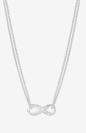 Dower & Hall Entwined Infinity Pendant in Sterling Silver at Nordstrom, Size 18