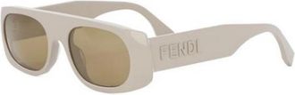 Fendi Authentieke Signature Bril met Topkwaliteit - unisex - Zonnebrillen - Bruin - 54 MM - Accessoires