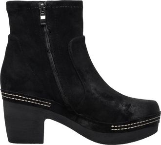 Antelope Womens Tia Heeled Suede Booties In Black