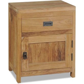 vidaXL Mesita De Noche De Madera De Teca Maciza 40x30x50 Cm Vidaxl