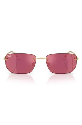 Ray-Ban 56mm Rimless Irregular Sunglasses in Arista at Nordstrom