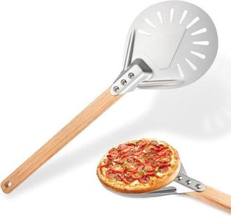 OEM Pala Profesional De Aluminio De 7 Pulgadas Para Pizza Con Mango De Madera Para Pan Y Pizza
