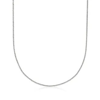 Ross-Simons 1mm 14kt White Gold Adjustable Wheat-Chain Necklace