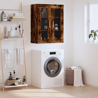 vidaXL Armario De Pared Roble Ahumado 69,5x34x90 Cm Vidaxl