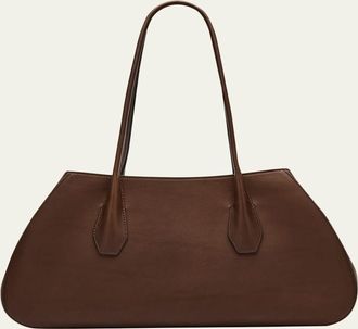 The Row Alger Geometric Shoulder Bag in Smooth Leather