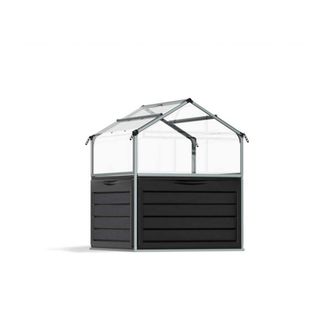Palram Greenhouse Plant Inn Clear Glazing - L118 x W118 x H148 cm - Silver