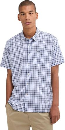 Barbour Blauw geruit overhemd Barbour met borstzak