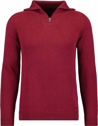 Ragman Troyer RAGMAN, Herren, Gr. 52, rot (himbeere, 068), 100% Baumwolle, hoch geschlossener Ausschnitt, Pullover Troyer