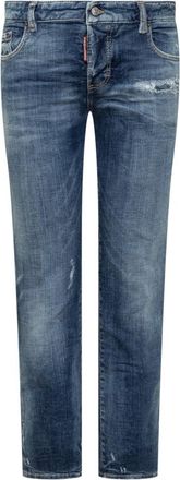 Dsquared2 Blue Straight Mid Rise Jeans