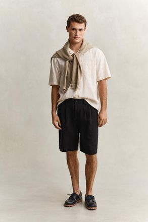GANT Men Linen Chino Shorts (38) EBONY BLACK