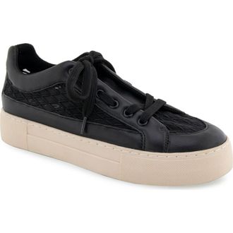 Aerosoles BO Fashion Sneaker in Black Embroidered Mesh Fabric at Nordstrom Rack, Size 7.5