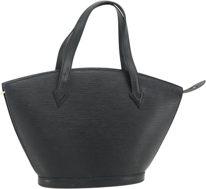 Saint Jacques Handbag Epi Leather Black Leather Handbag (Pre-Owned)