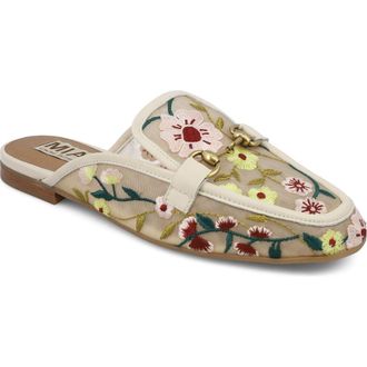 Mia Bouquet Bit Loafer Mule in Bone Mesh at Nordstrom, Size 7.5
