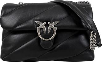 Pinko Love Puff Classic Fibbia Ridotta - Dames - Schoudertassen - Zwart - ONE Size - Tassen