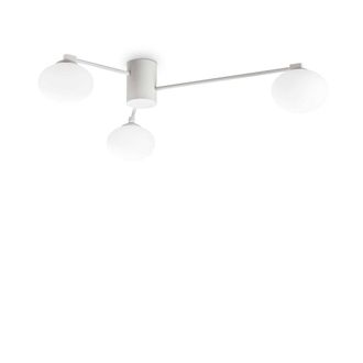 Netlighting Hermes 3 Light 90cm Globe Ceiling Light White