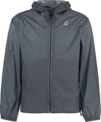 K-Way K-Way, Light Jackets, male, Gray, Size: XL Cleon Hooded Nylon Jacket