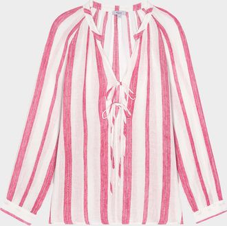 Rails Brielle Stripe Linen-Blend Blouse