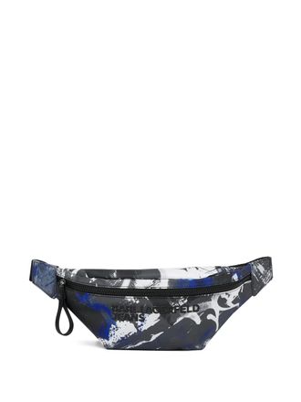 Karl Lagerfeld graffiti-print belt bag - men - Polyester/Polyurethane - OS - Grey