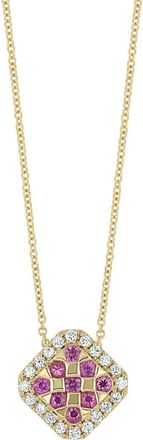 Bony Levy El Mar Diamond & Pink Sapphire Pendant Necklace at Nordstrom Rack, Size 18