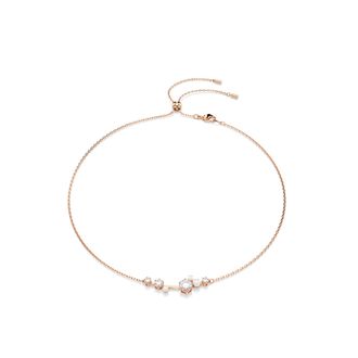 Swarovski Constella Bars Dames Gouden Geplateerde Metalen Ketting - Roze 5729504