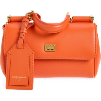Dolce & Gabbana Mini My Sicily Handbag in 81166 Orange at Nordstrom