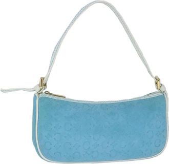 Celine Pre-owned Shoulder Bags, female, Blue, Size: ONE SIZE Pre-owned Vintage Canvas Shoulder Bag