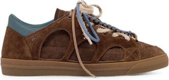 Santha Love Park Suede Cut-out Sneakers