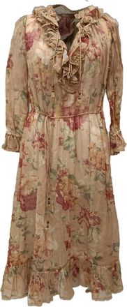 Zimmermann Floral Printed Midi Dress in Multicolor Cotton