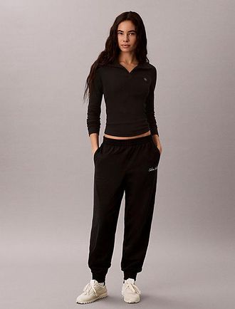 Calvin Klein Pantalones De Estar Por Casa De Punto De Algod&oacute;n Con Logo