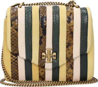 Tory Burch Tory Burch Kira Damens Umh&auml;ngetasche Gelb/Gr&uuml;nes Leder