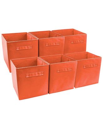 Sorbus Set of 6 Foldable Storage Cube Basket Bin