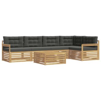 vidaXL Conjunto De Sof&aacute;s De Exterior 6 Pcs Blanco Y Antracita Vidaxl