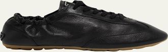 Saint Laurent Mens Lewis Grained Leather Sneakers