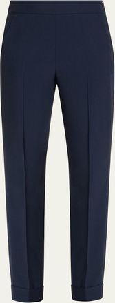 Akris Chris Pleated Straight-Leg Pants