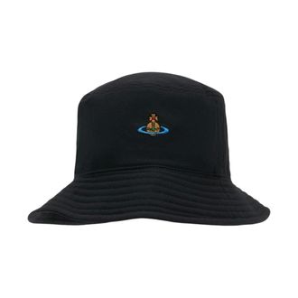 Vivienne Westwood Hats, female, Black, Size: M Uni Bucket Hat