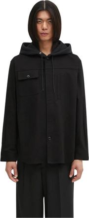 Undercover Relaxed Hooded Shirt - Heren - Casual Overhemden - Zwart - M - Katoen - Overhemden