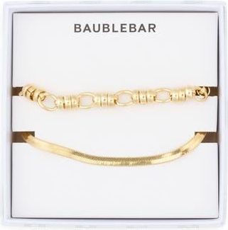 BaubleBar Set of 2 Lover Bracelets in Gold at Nordstrom Rack