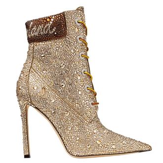 Jimmy Choo London X Timberlan Shimmer Suede Crystal Boots, Brand Size 36.5 ( US Size 6.5 )