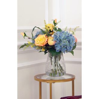 Mark Roberts Rose Hydrangea Crackle Vase in Yellow at Nordstrom