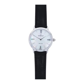 Eterna Eternity Quartz Horloge - Dames - Horloges - Zwart - ONE Size - Leer - Accessoires