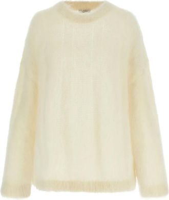 Brunello Cucinelli Dames, Truien, Wit, Maat: L Zijde