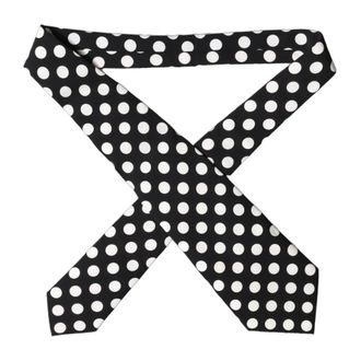 Dolce & Gabbana Ties, female, Black, Size: ONE SIZE Polka Dot Silk Adjustable Necktie