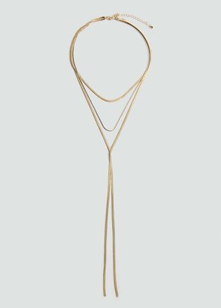 Mango Collana lunga combinata oro - Donna - Taglia unica - MANGO