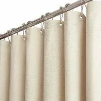 OEM Cortina De Ducha De Tela Beige/crema De 180x180 Cm. Incluye 12 Ganchos De Pl&aacute;stico. Impermeable Y Decorativa. Para Propietarios De Ba&ntilde;os