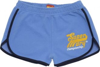 Superdry Womens Collegiate Union Casual Mini Short In Neptune Blue