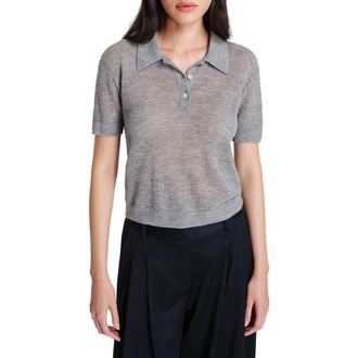 TWP Gauze Cashmere Polo Sweater in Thunder at Nordstrom Rack, Size Xx-Small