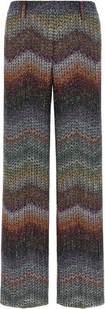 Missoni Multicolor Zigzag lam viscose pants