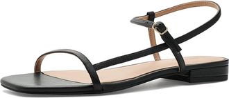 Lauren Ralph Lauren Lainee Nappa Leather Sandals Womens Sandals Black : 8.5 B - Medium