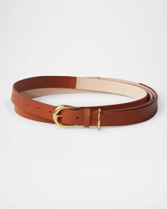 D&eacute;hanche Hollyhock Medium Leather Belt