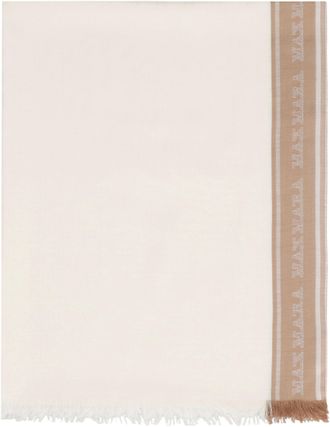 Max Mara Womens Scarf Madre Cashmere-Silk Hazelnut Scarfs